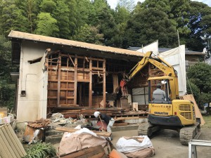 佐倉市にて木造解体工事１８坪