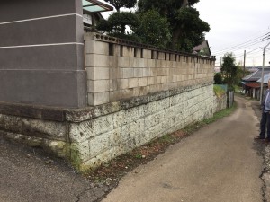 千葉市にて土留め擁壁工事が始まりました。