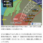 台風７号の影響により待機
